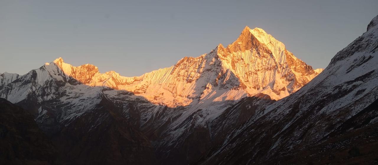 First light on Machapuchare