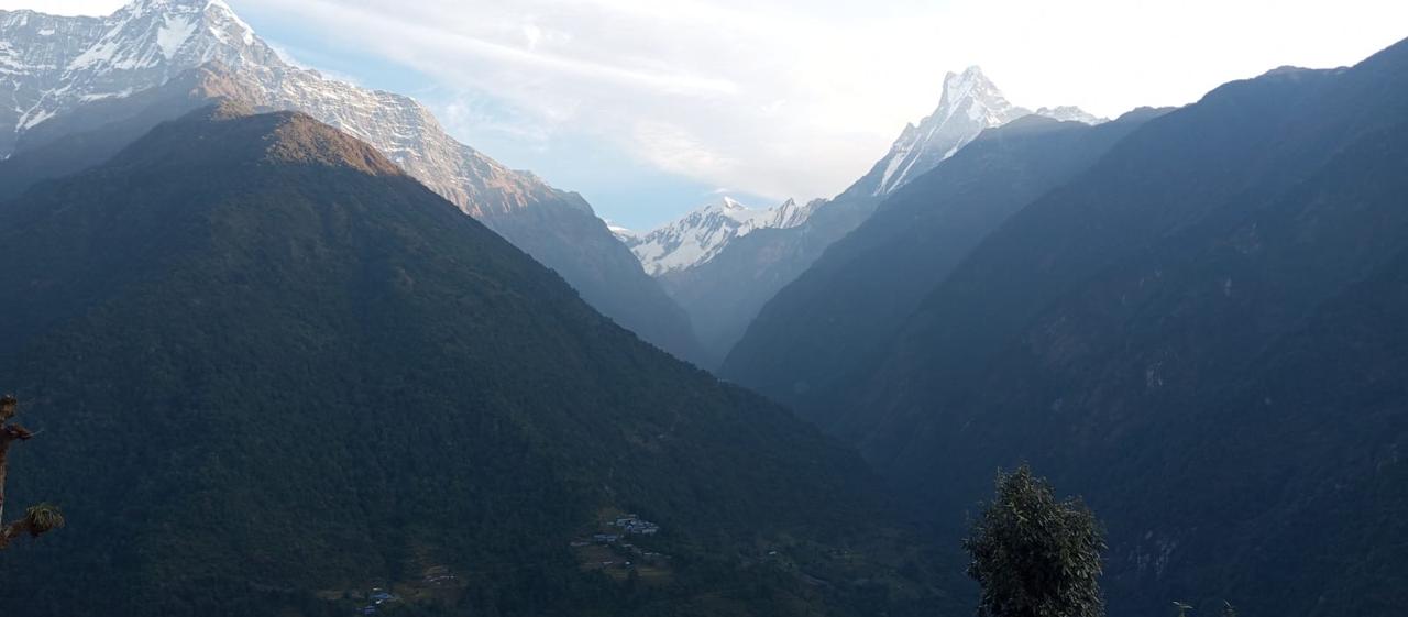 Valley walk with Machapuchare